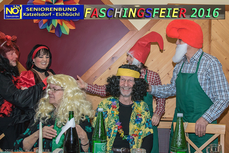 Seniorenfasching 04. Februar 2016; OneDrive Fotoalbum mit 39 Bilder; Fotograf: Ing. Paul Draxler, Fotobearbeitung und Fotoalbum Josef Strassner © 2016